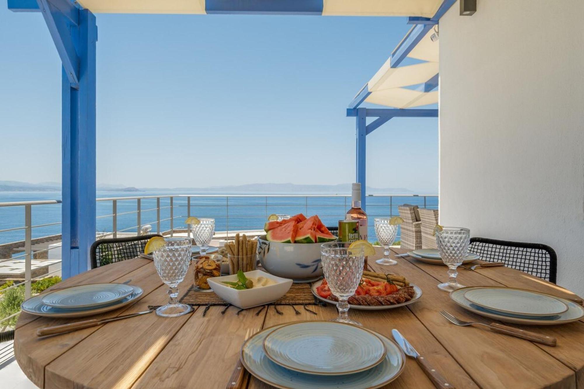 Villa Hemera Ocean View Private Heated Pool Chorafakia Exteriör bild