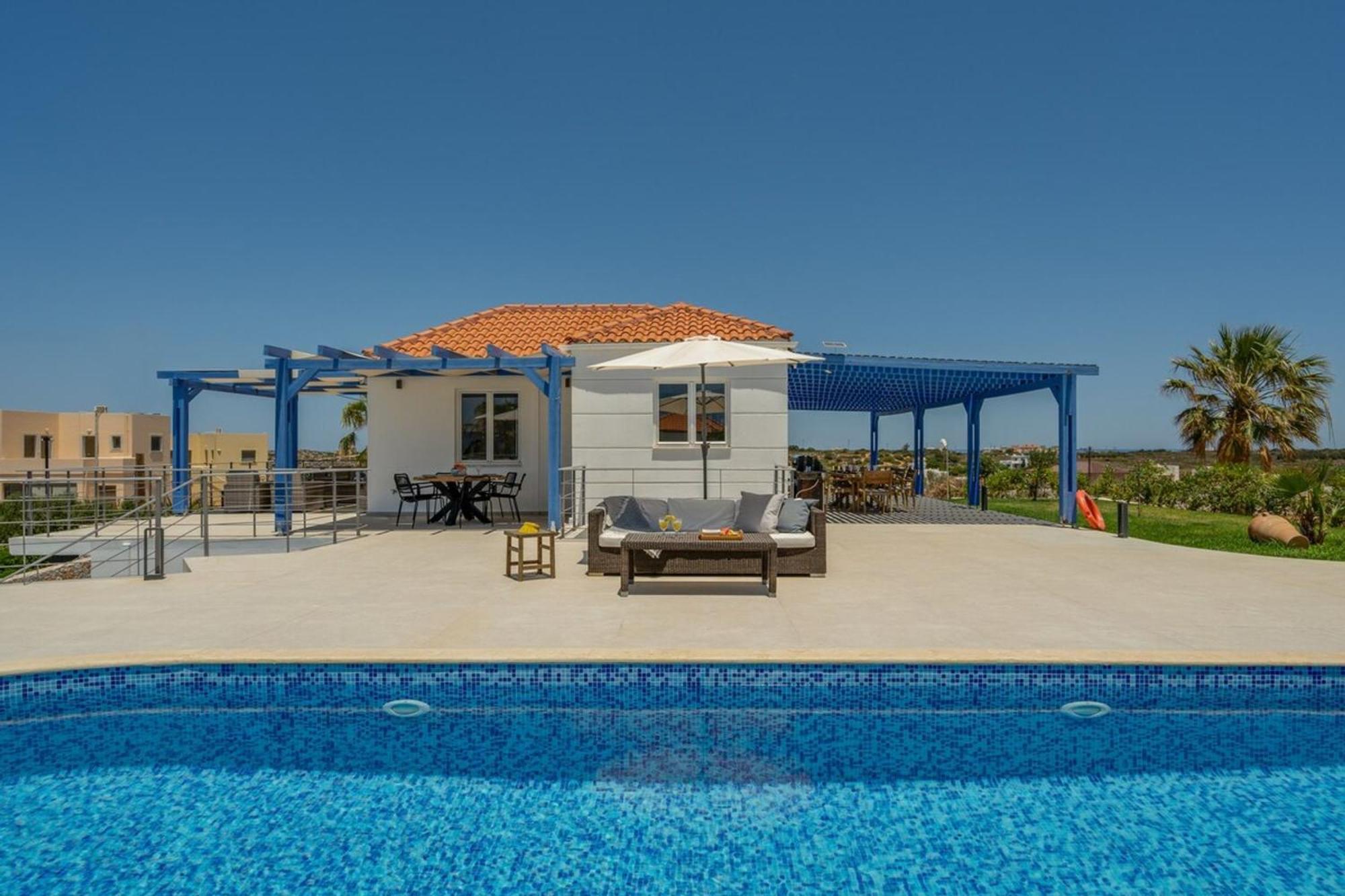 Villa Hemera Ocean View Private Heated Pool Chorafakia Exteriör bild