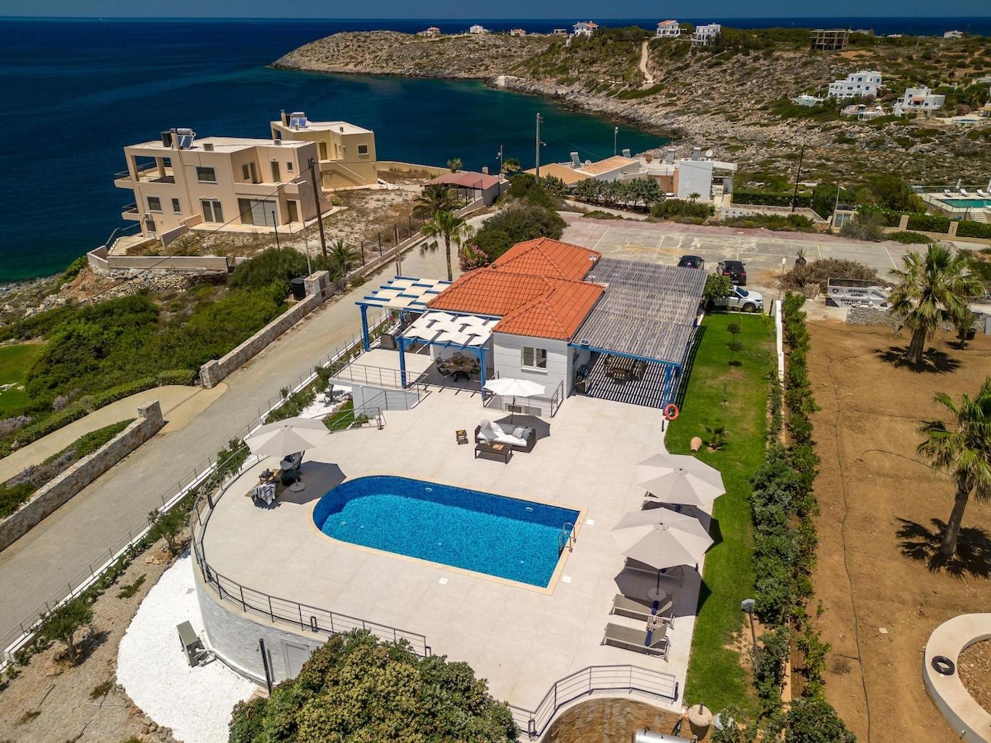 Villa Hemera Ocean View Private Heated Pool Chorafakia Exteriör bild